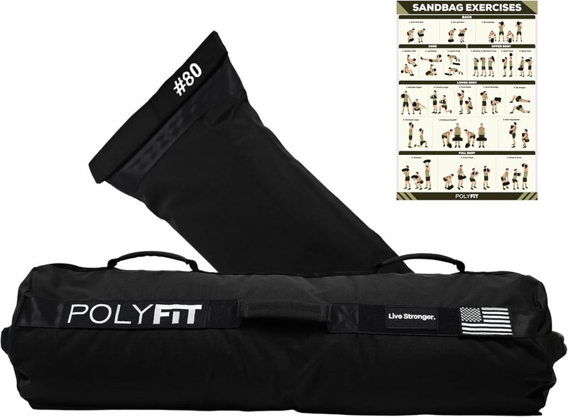 Polyfit Sandbag Pro - Workout Sandbag with Triple Closure Filler Bag and Reinforced Nylon Webbing - Sand Not Included - Multiple Colors & Sizes - Image 1